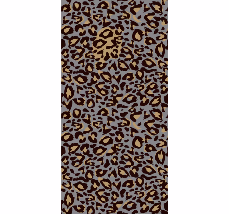 Tapet de animale fundal gri cu pete de leopard - TenStickers