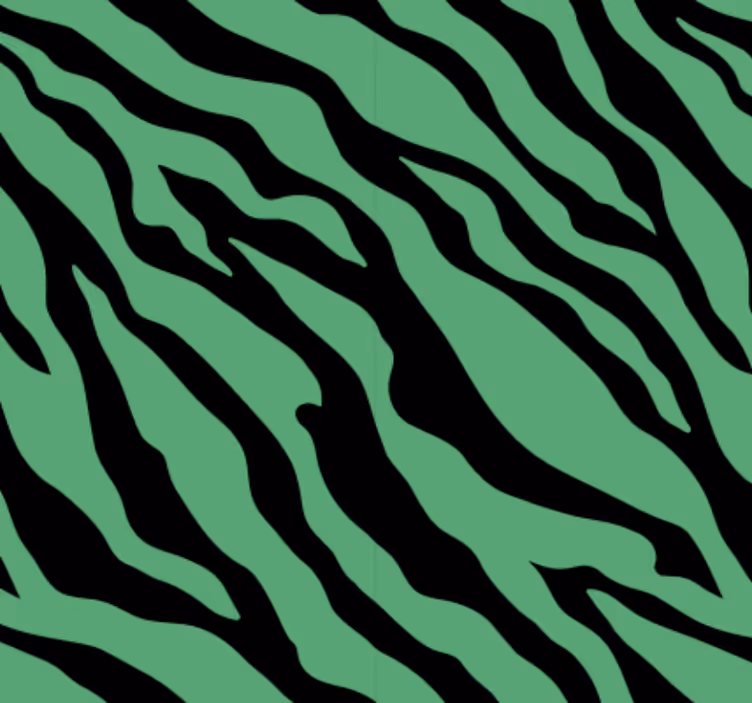 Tapet de animale design zebra verde - TenStickers