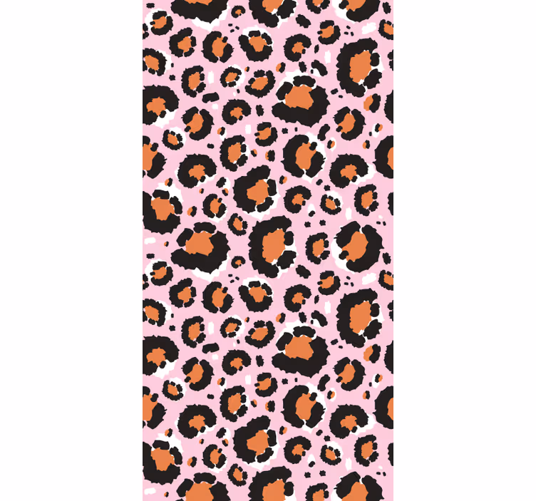 Tapet de animale cu motiv leopard roz - TenStickers