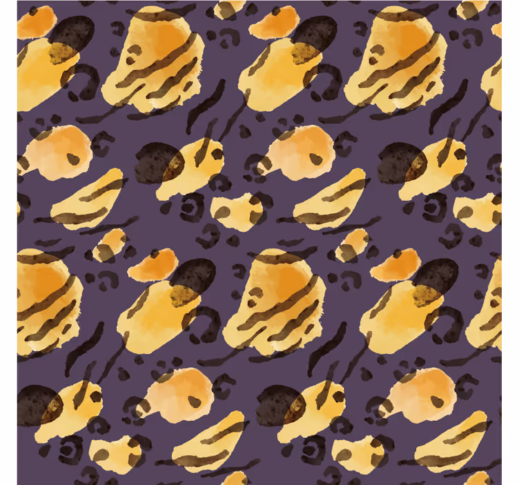 Tapet de animale pete de tigru aquarella - TenStickers