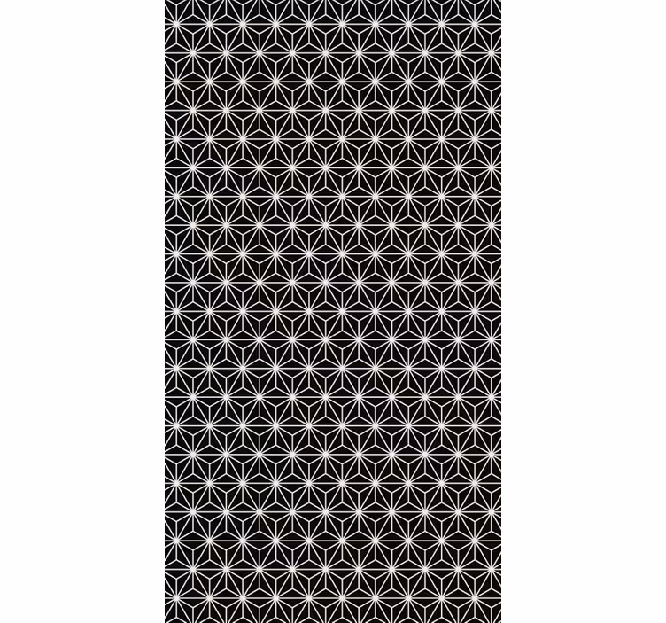 Birou tapet diamante geometrice alb-negru - TenStickers