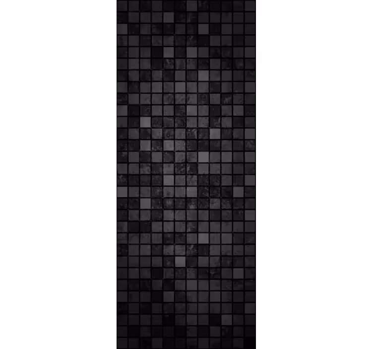 Birou tapet pătrate negre - TenStickers