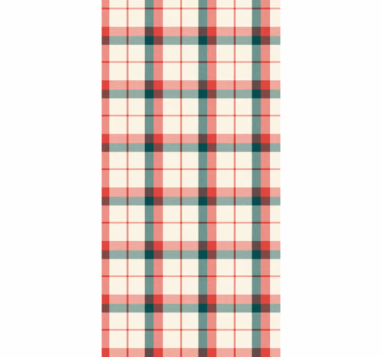 Birou tapet tartan de crăciun - TenStickers