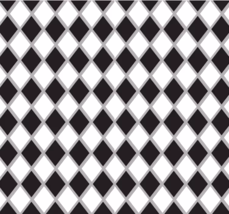 Birou tapet diamante alb-negru - TenStickers