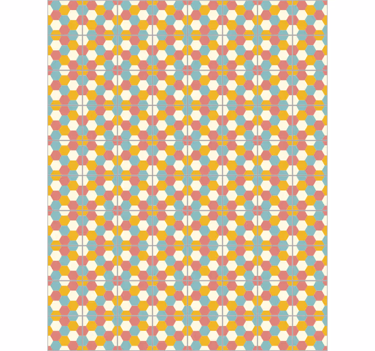 Birou tapet design cu model geometric - TenStickers