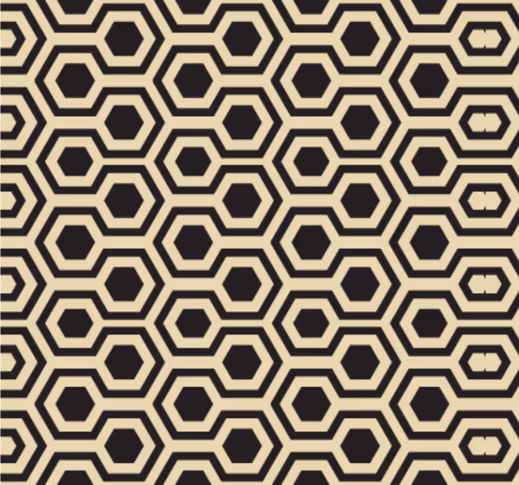 Birou tapet cu model geometric hexagonal - TenStickers