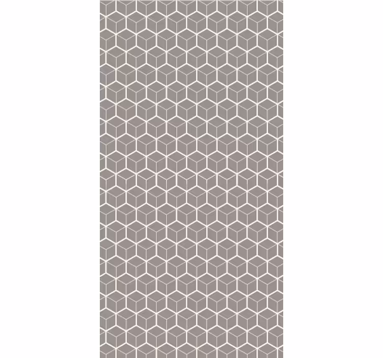 Birou tapet model hexagonal gri și alb - TenStickers
