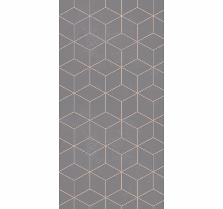 Birou tapet model hexagon gri geometric - TenStickers