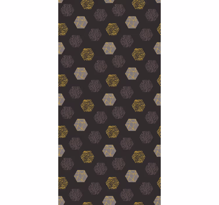 Birou tapet hexagoane aurii nordice - TenStickers