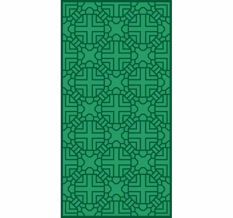 Tapet hol model geometric verde - TenStickers