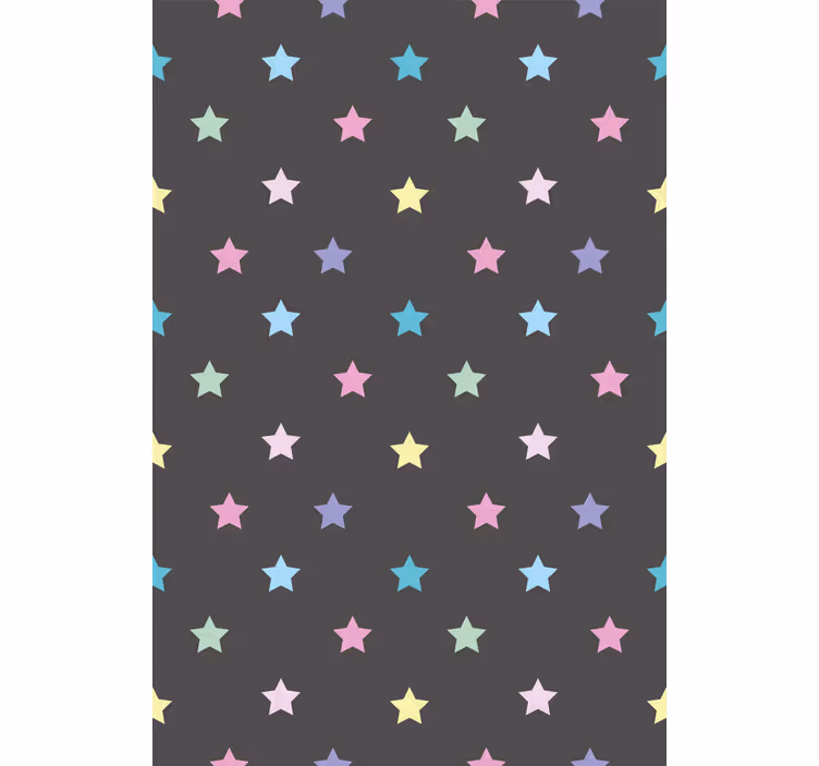 Tapet hol stele colorate pe fundal gri - TenStickers
