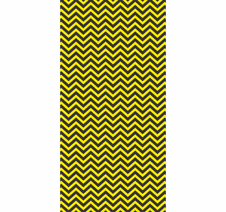 Tapet hol design zigzag negru și galben - TenStickers