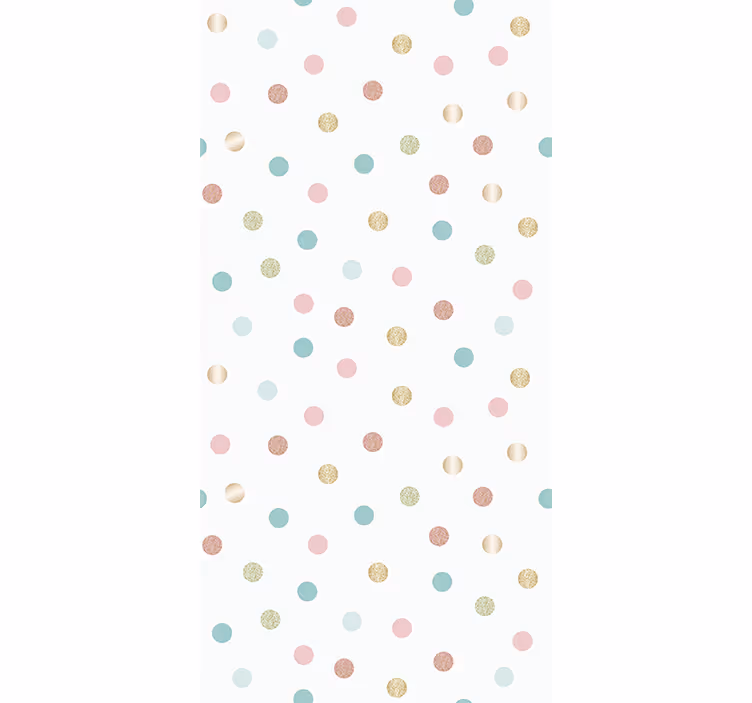 Tapet de intrare model buline cu confetti sclipitor - TenStickers