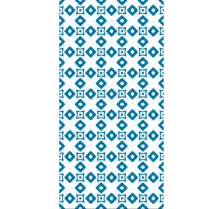 Tapet hol design geometric cu diamante albastre - TenStickers
