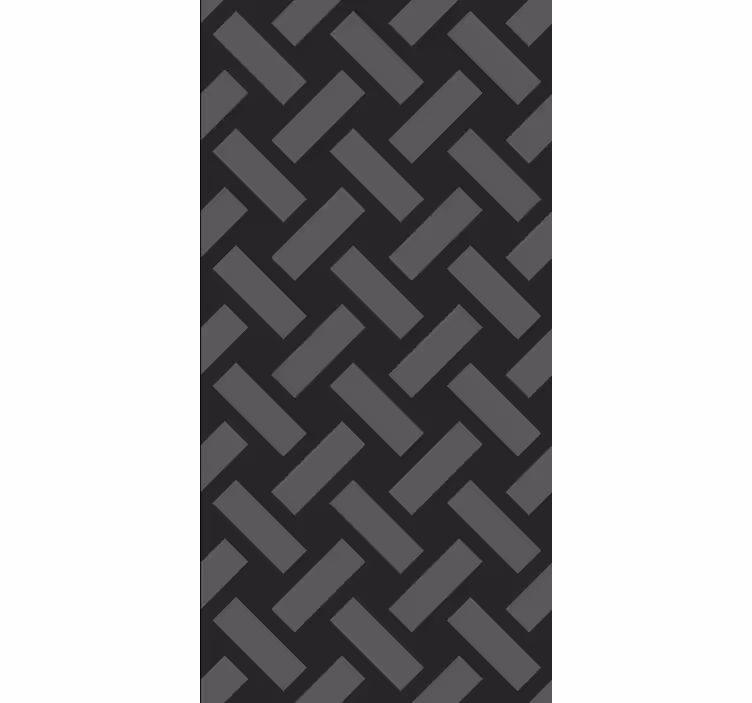 Tapet hol model geometric pătrat negru - TenStickers