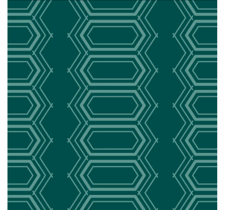 Tapet de sufragerie cu model geometric cercuri verzi - TenStickers