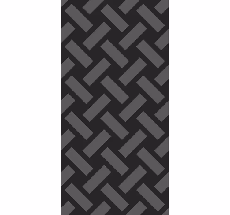 Tapet de sufragerie model geometric pătrat negru - TenStickers