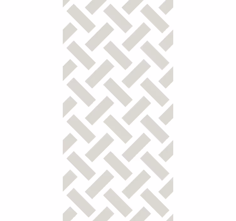Tapet de sufragerie cu model geometric alb pătrat - TenStickers