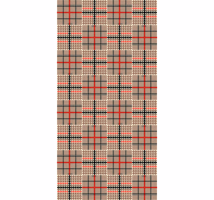 Tapet de sufragerie cu model tartan maro - TenStickers