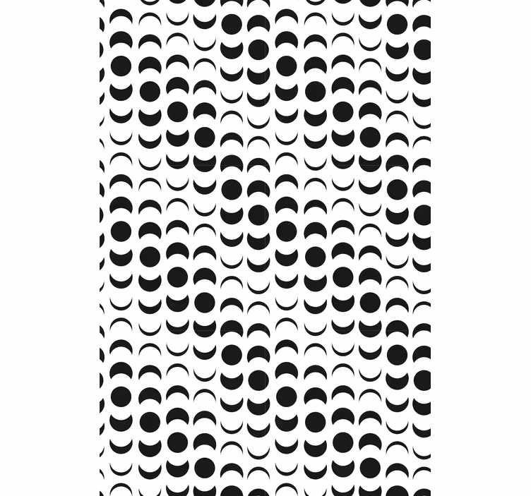 Tapet de sufragerie semicercuri monocrome - TenStickers