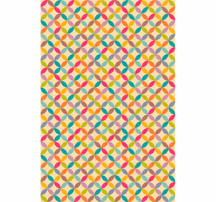 Tapet de sufragerie geometric colorat - TenStickers