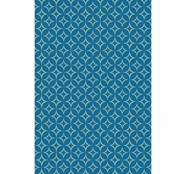 Tapet geometric cercuri albastre elegante - TenStickers