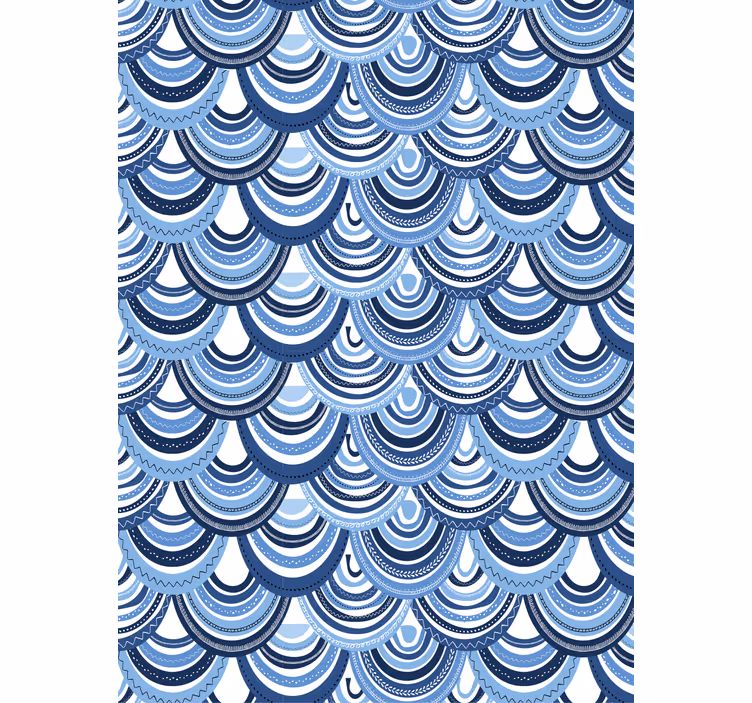 Tapet geometric model valuri - TenStickers