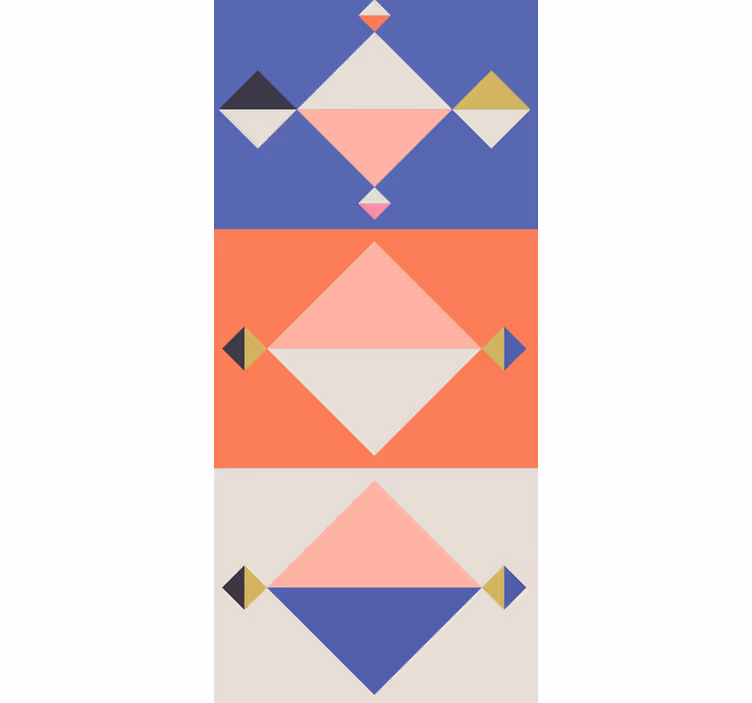 Tapet geometric forme moderne abstracte - TenStickers