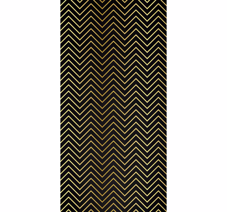 Tapet geometric cu motiv chevron auriu - TenStickers