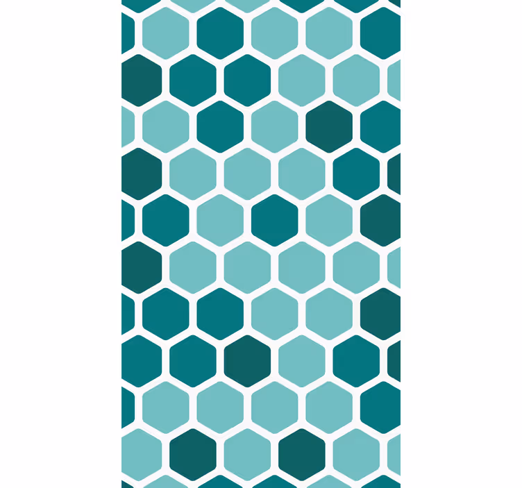 Tapet geometric cu motiv fagure verde - TenStickers