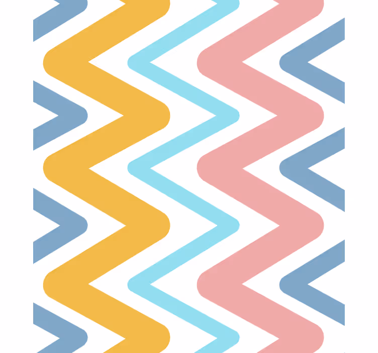 Tapet geometric concept zigzag viu - TenStickers