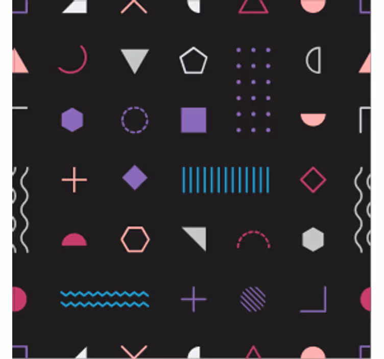 Tapet geometric cu forme jucăușe - TenStickers