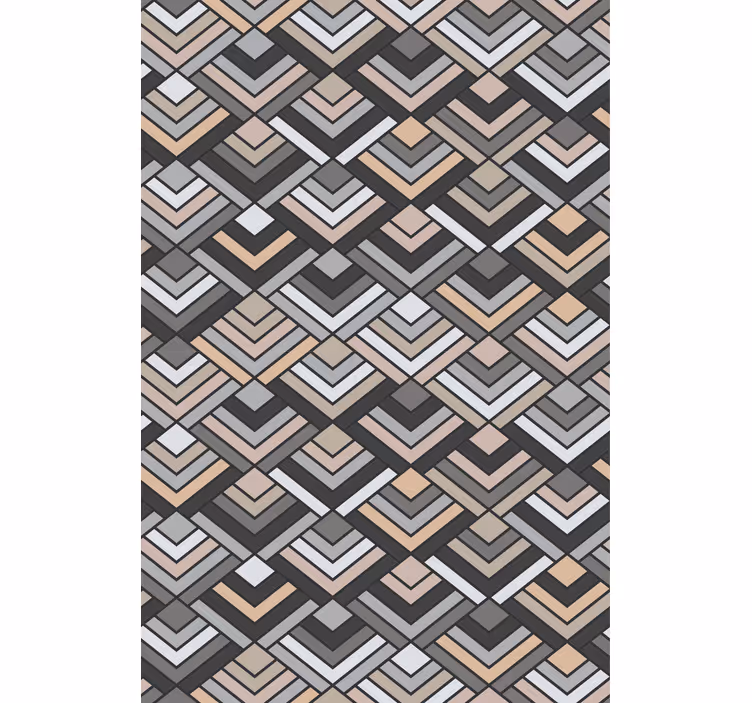 Tapet geometric forme chevron suprapuse - TenStickers