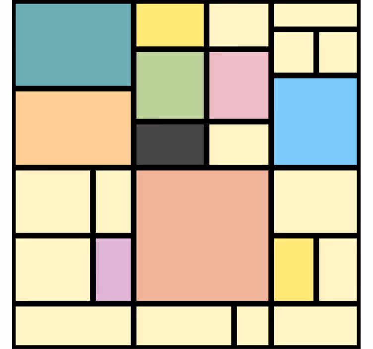Tapet geometric geometrie vibrantă - TenStickers