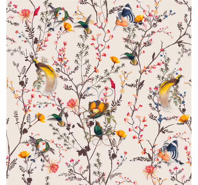 Tapet natura design floral naturalistic - TenStickers
