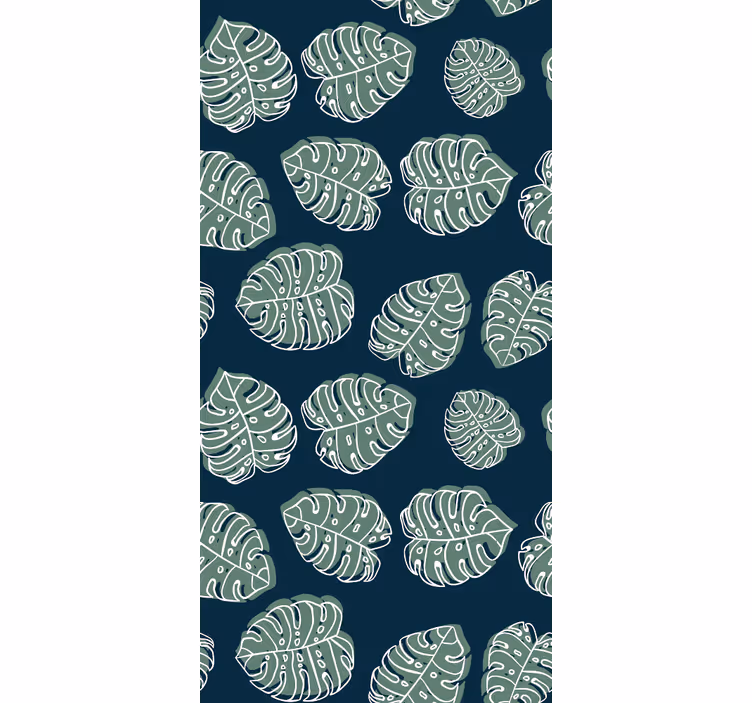 Tapet natura monstera deliciosa verde și albastră - TenStickers