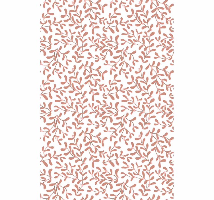 Tapet natura model frunze mici terracotta - TenStickers
