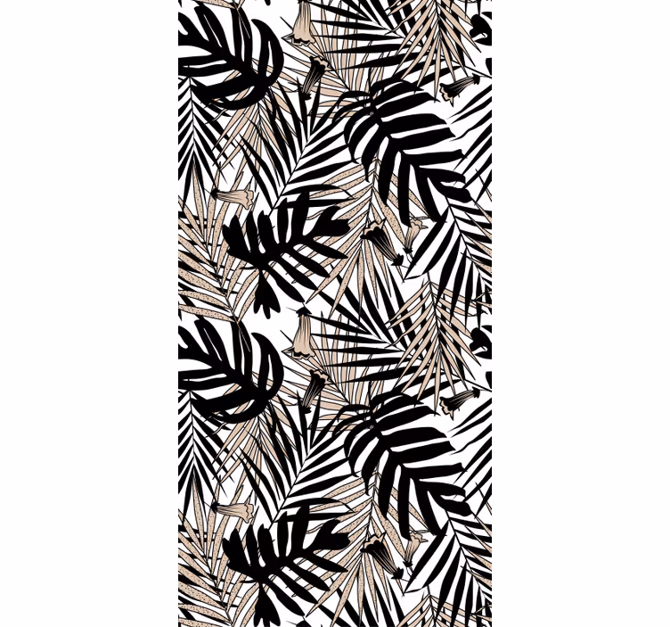 Tapet natura element frunze tropicale - TenStickers