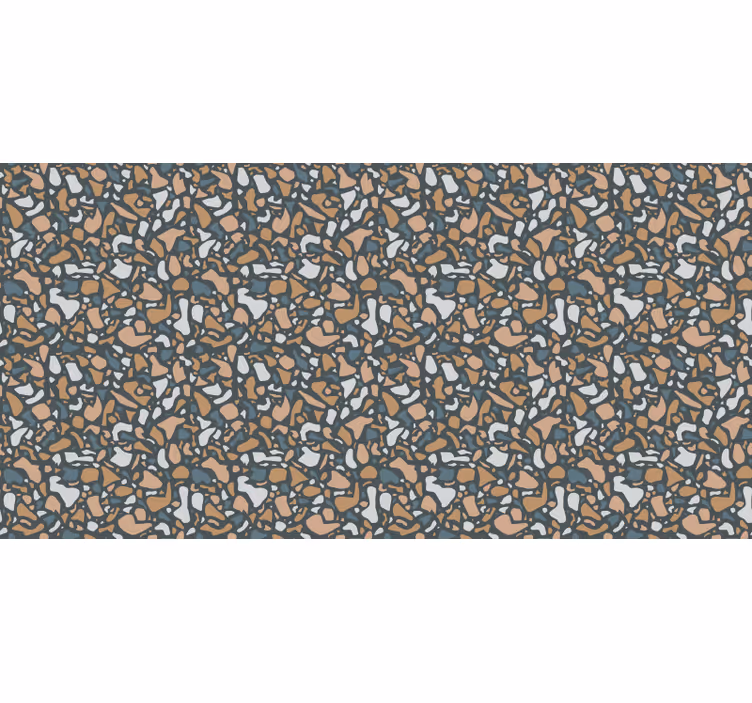 Tapet textură terrazzo maro și albastru - TenStickers