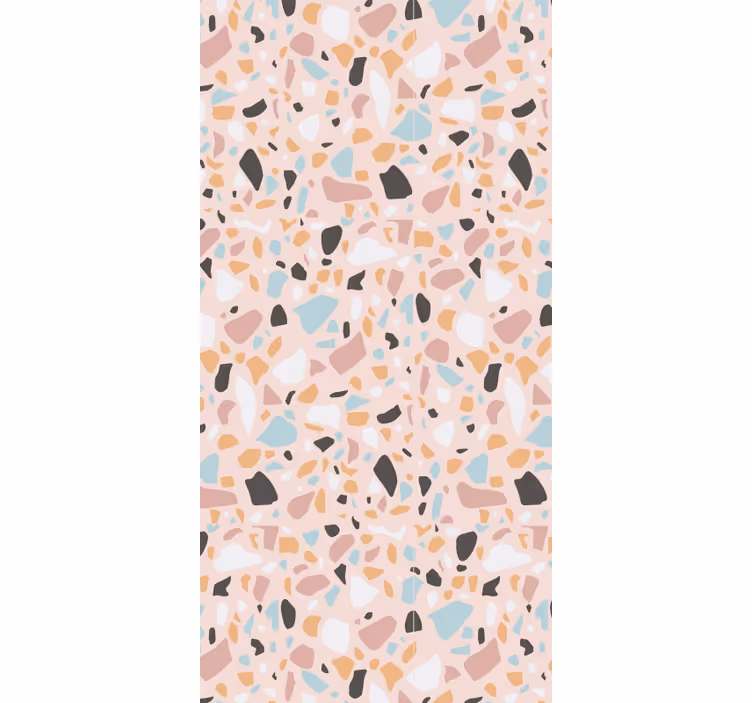 Tapet textură terrazzo acquerelat roz și albastru - TenStickers