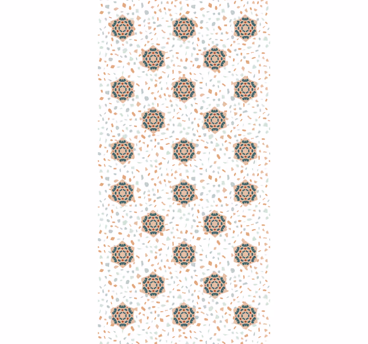 Tapet textură terrazzo cu flori - TenStickers