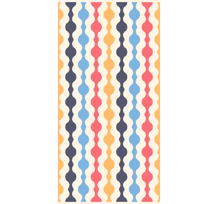 Tapet vintage linii retro colorate - TenStickers