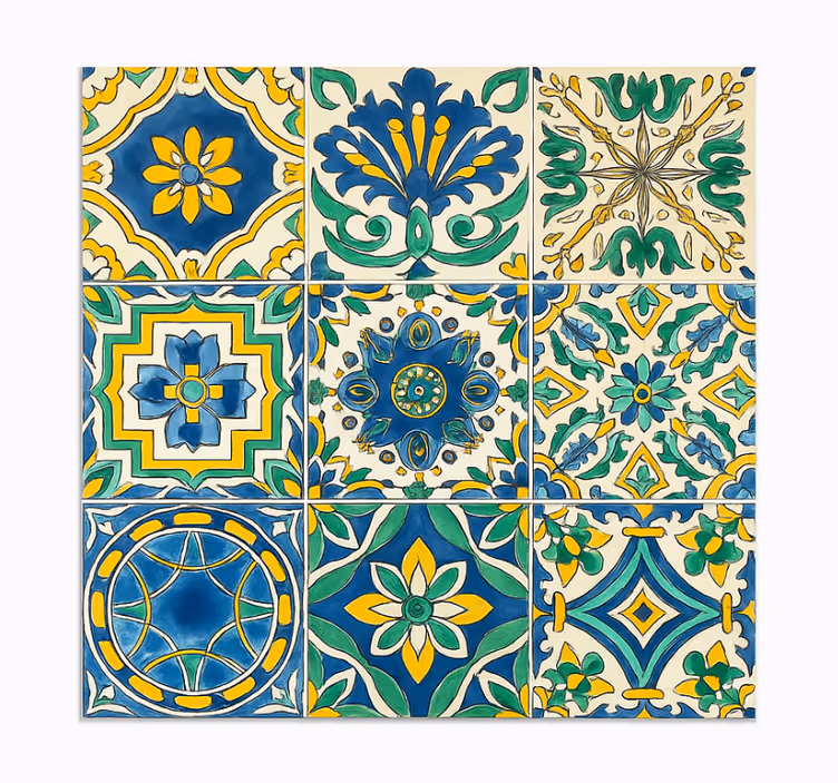 Tapet gresie plăci mediteraneene - TenStickers