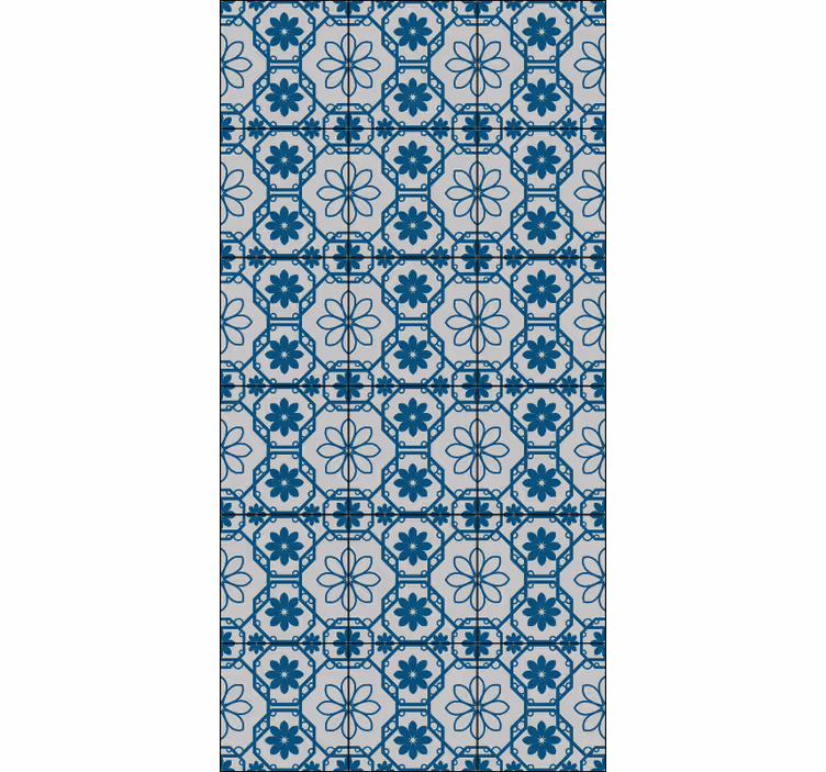 Tapet gresie mozaic floral - TenStickers
