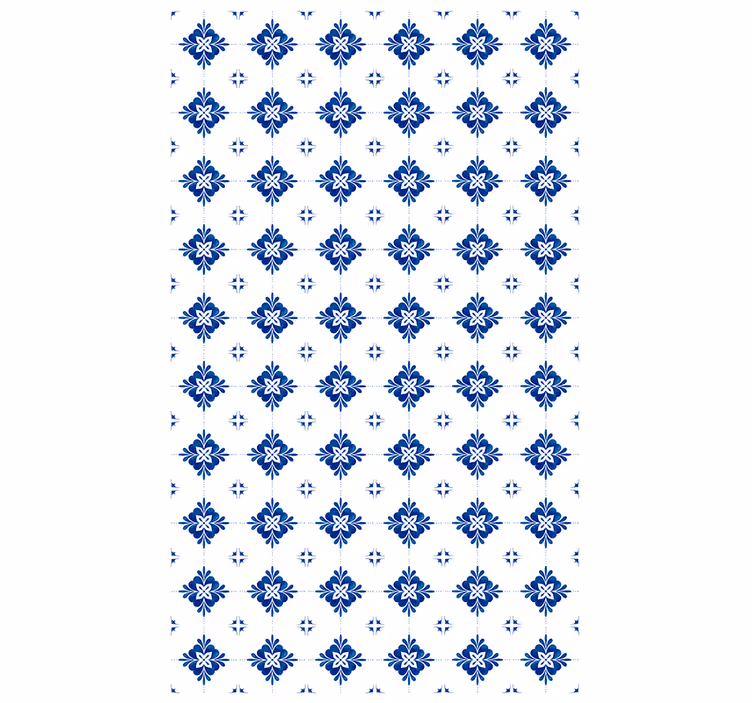 Tapet gresie cu motiv floral ceramic - TenStickers