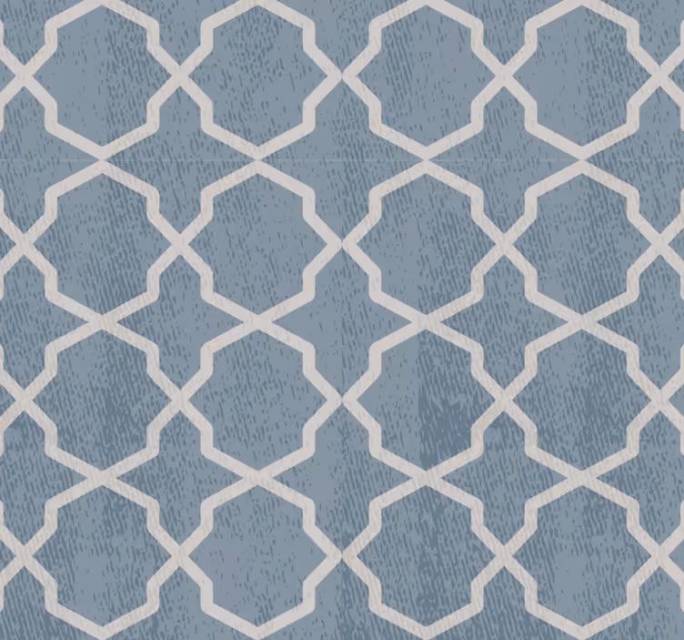 Tapet gresie motif geometric albastru - TenStickers