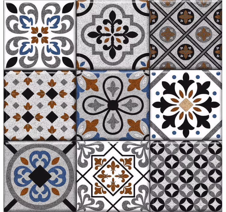 Tapet gresie design întunecat marocan - TenStickers