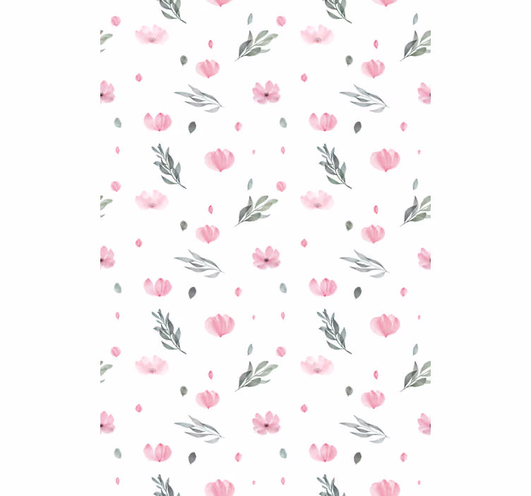 Tapet copii flori mici roz minimaliste - TenStickers