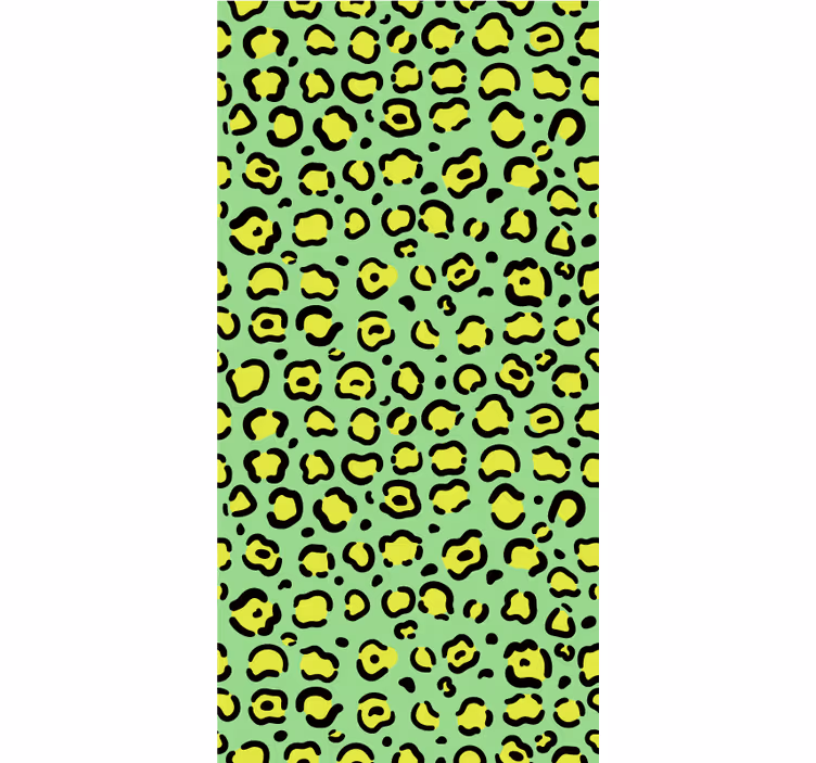 Tapet copii leopard colorat pe fundal pishtachiu - TenStickers