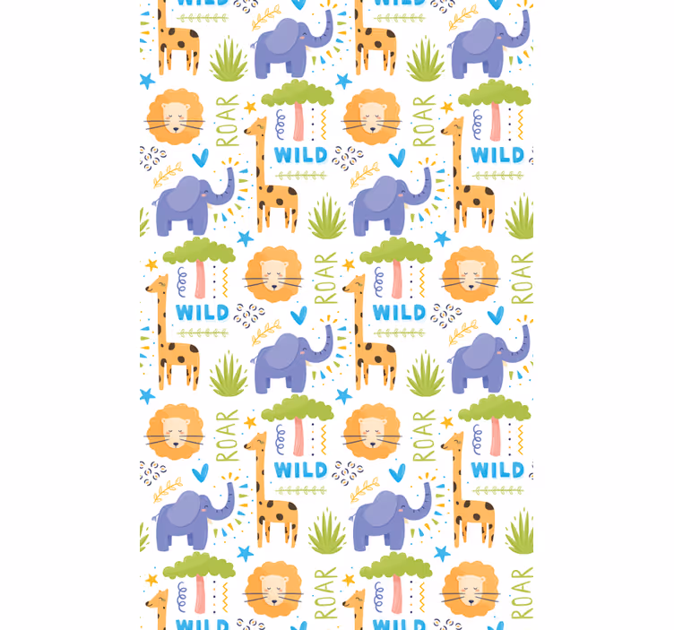 Tapet copii modele animale safari - TenStickers
